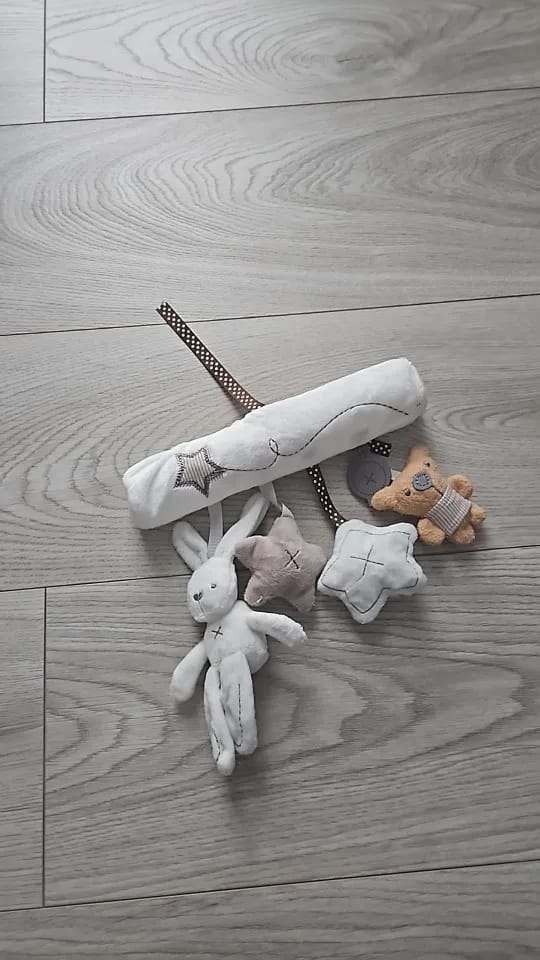 Customer photo review of Snuggle & Go - Travel Sensory Rattle Trio – Bunny & Bear Edition