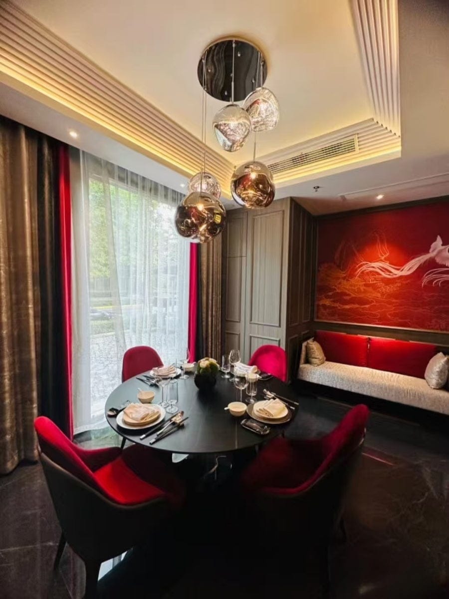 Customer photo review of Tambora Lava Pendant Light(Mixed Sizes), Bulb Version