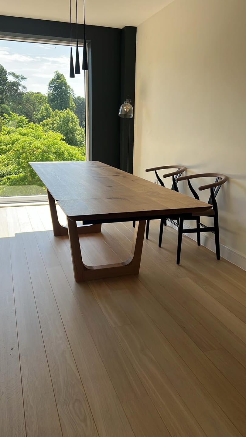 Customer photo review of Lilian Extendable Dining Table in Solid Oak