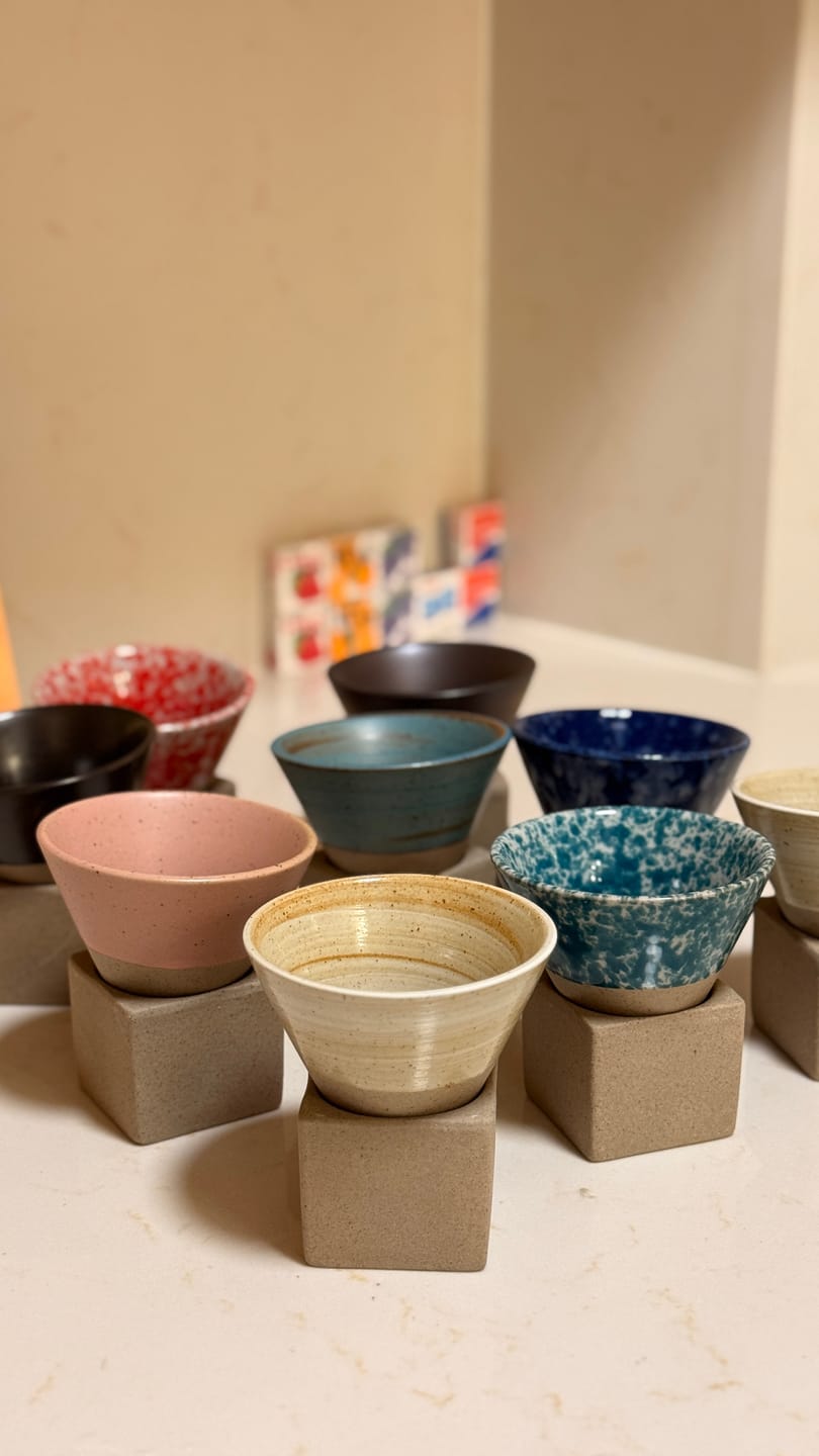 Customer photo review of Vintage Cone Shaped Espresso Cups With Holder
