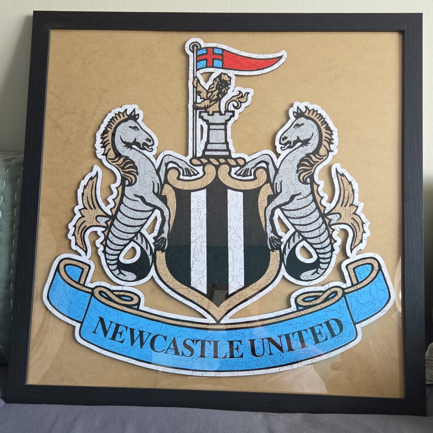 Customer photo review of Newcastle United FC® Retro Crest - Wooden Puzzle