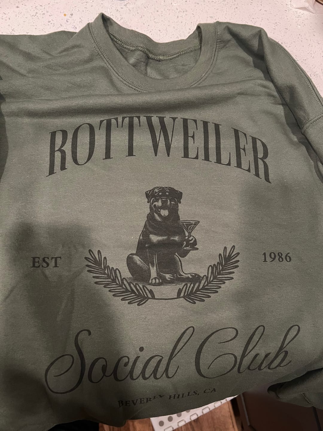Customer photo review of Rottweiler Social Club Sweatshirt