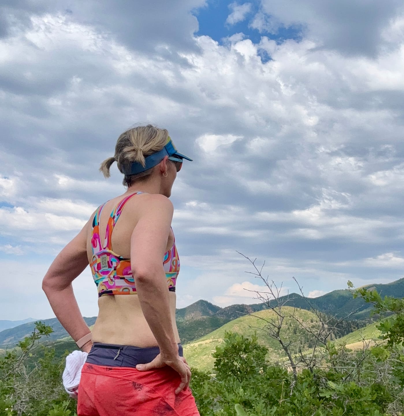 Customer photo review of Square Neck Sports Bra - Pink Disco