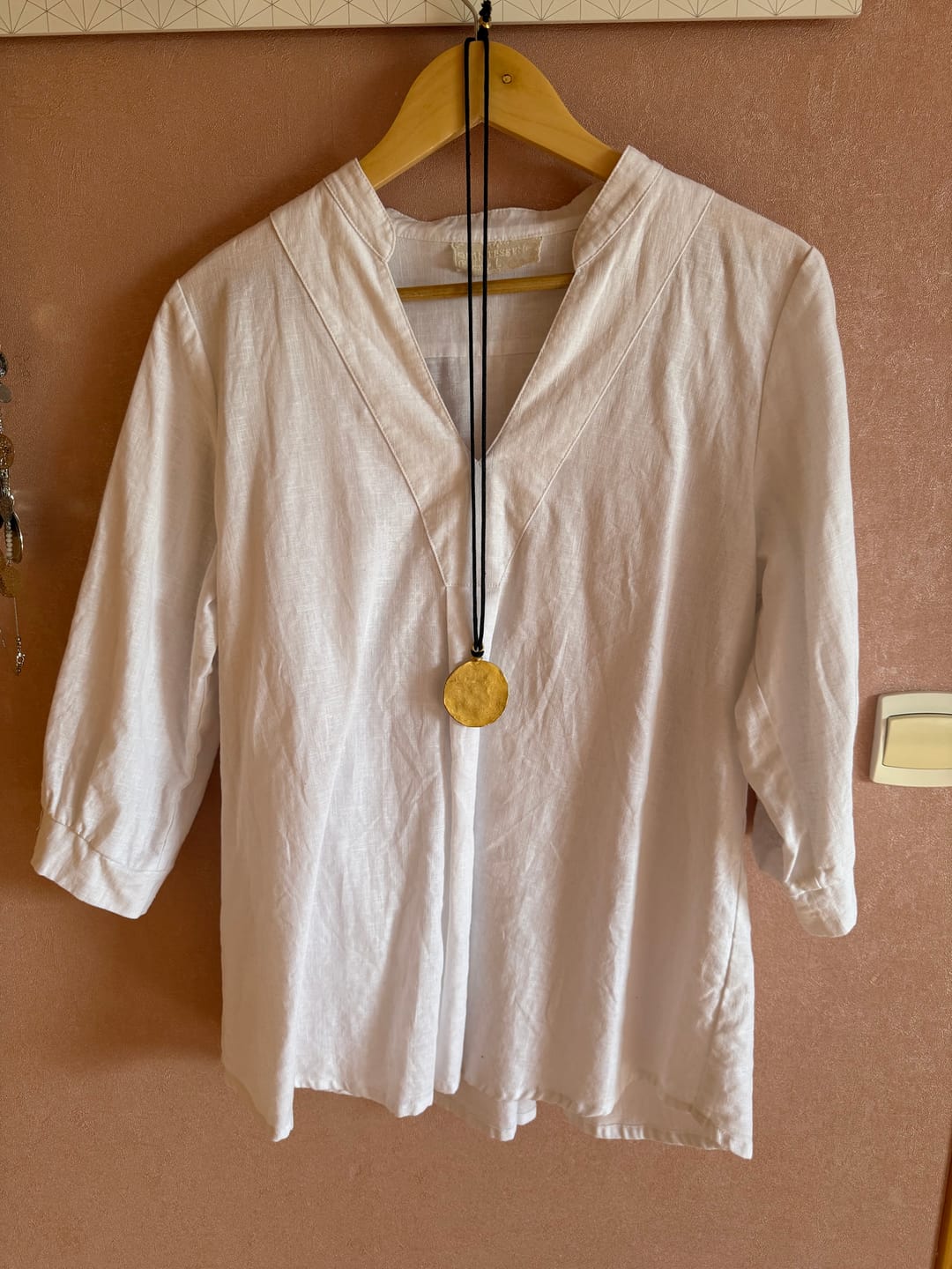 Customer photo review of Blouse Isabeau - lin blanc