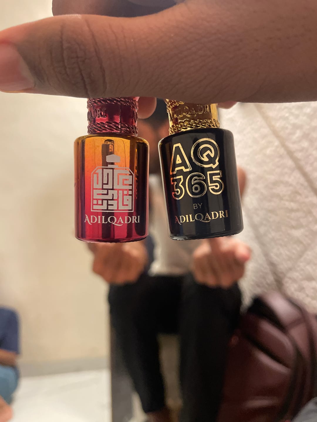 Customer photo review of 2 Pcs Attar Set Shanaya And AQ 365 5.5 Ml Each