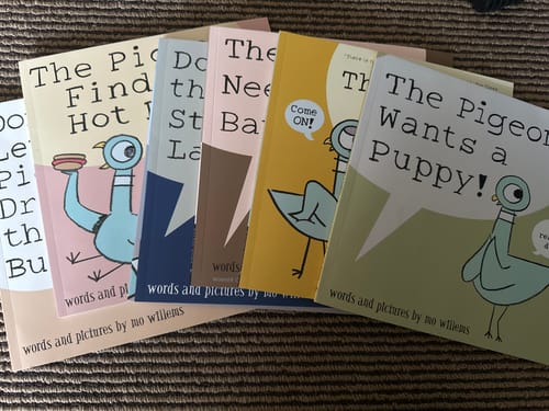 Customer photo review of The Mo Willems Pigeon Book Collection - 7 Book Set