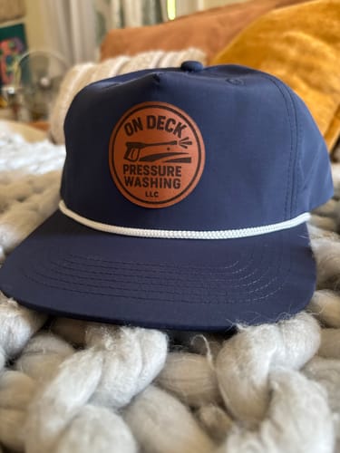 Customer photo review of Custom Leather Patch 5-Panel Rope Hat - Blank Rope Hats