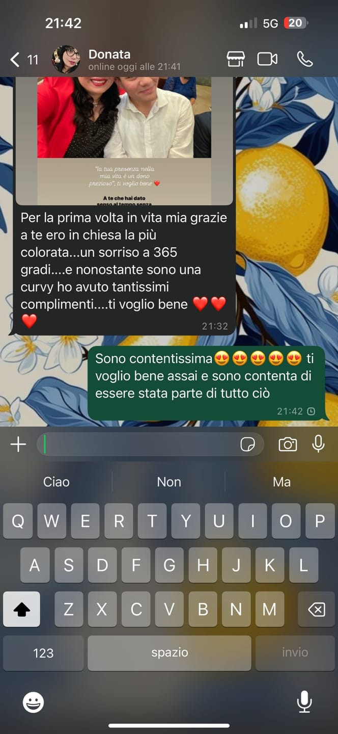 Customer photo review of Coordinato Luisa
