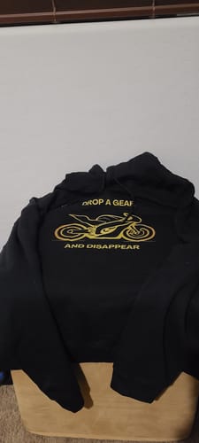 Customer photo review of Drop A Gear And Disappear Vybes Hoodie
