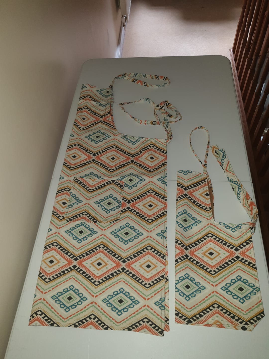 Customer photo review of Tribal Design Tiles Cotton Canvas Fabric