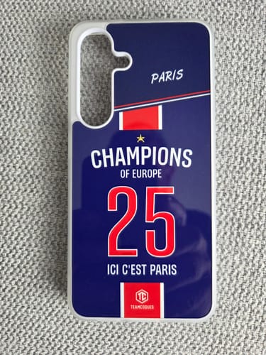 Customer photo review of Coque foot PARIS SG PSG COLLECTOR CHAMPIONS D'EUROPE CHAMPIONS LEAGUE 2025 - TEAMCOQUES