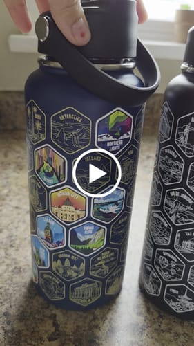 Customer video review of Let's Wander™ World Explorer Water Bottle + Stickers