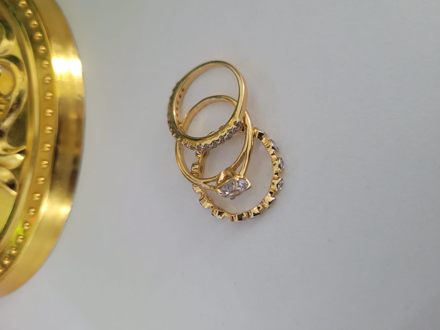 Customer photo review of Adira Stackable Diamond Rings 92.5 Sterling Silver