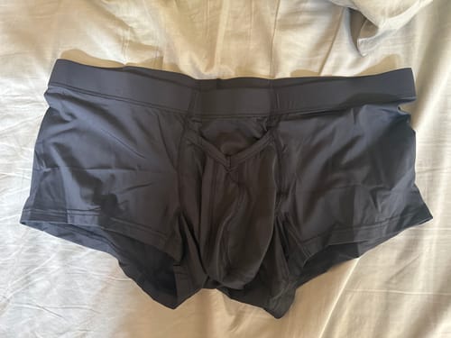 Customer photo review of Nylon 3in Boxer Briefs V-Fly 3pk Black