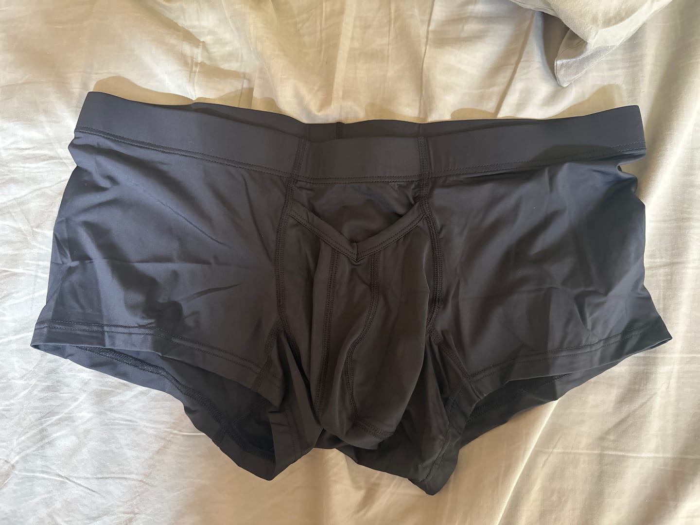 Customer photo review of Nylon 3in Boxer Briefs V-Fly 3pk Black