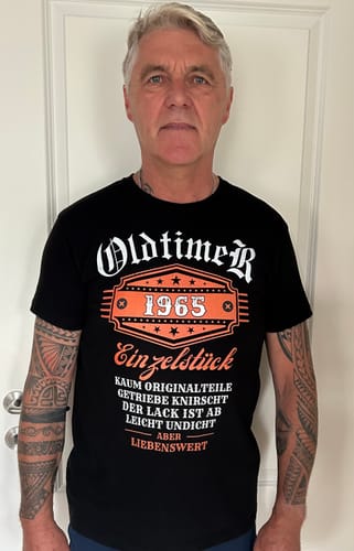Customer photo review of Oldtimer Einzelstück - T-Shirt (Personalisiert)