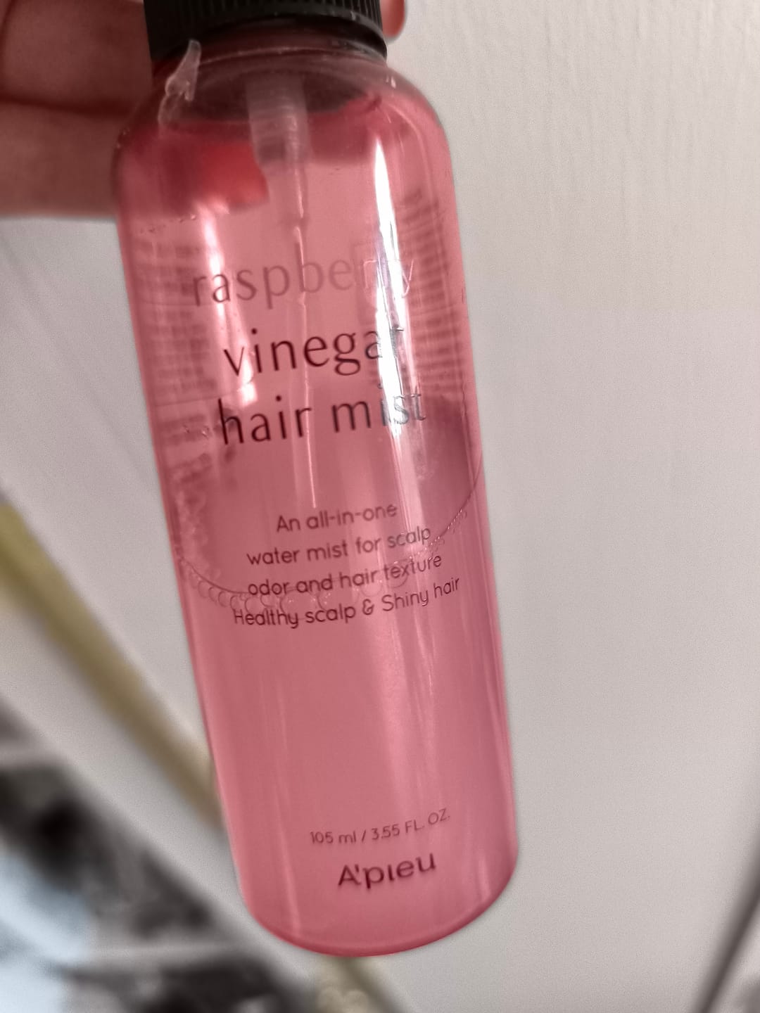 Customer photo review of Izsmidzināmais līdzeklis matiem A'pieu Raspberry Vinegar Hair Mist