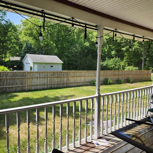 Customer photo review of Custom Screen Doors Garage Door Screens