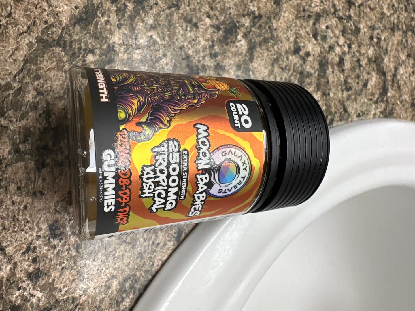 Customer photo review of Tropical Kush D8 D9 THCP Extra Strength Gummies
