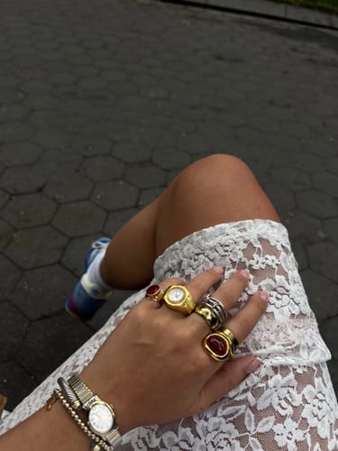 Customer photo review of MILANO RING | GOLD WHITE