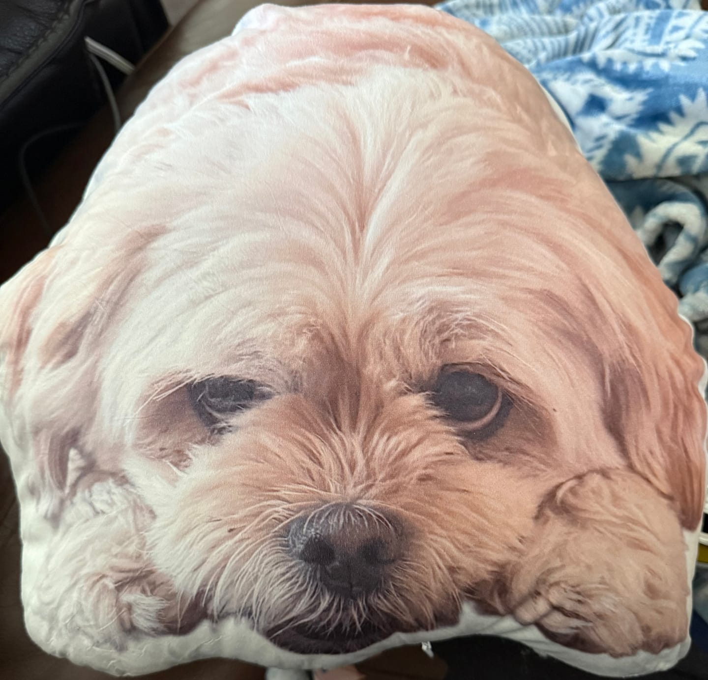 Customer photo review of Custom Shaped Pillow with Loved One Picture of Person/Pet Personalized 3d Photo Pillow