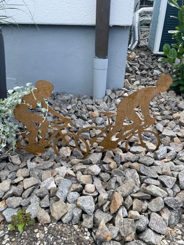 Customer photo review of Gartenstecker Radfahrerin