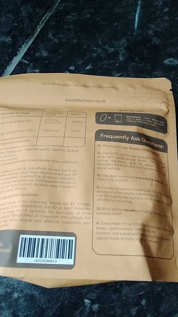 Customer photo review of Vitamin D3 + K2