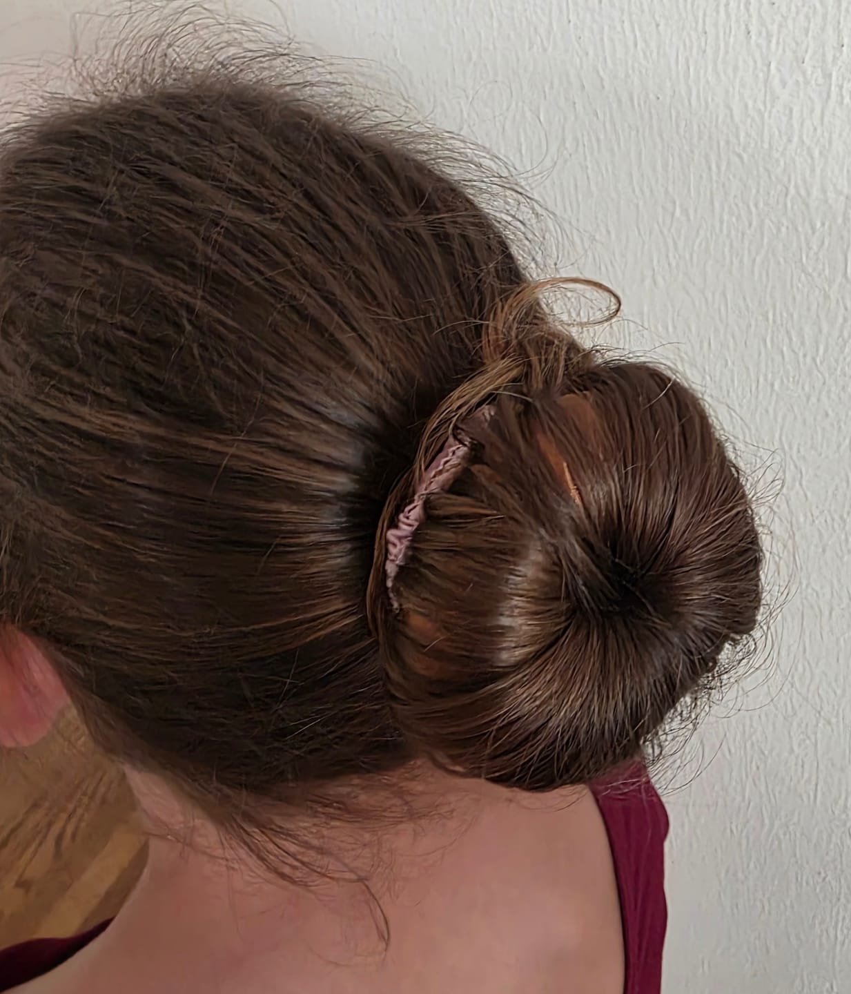 Customer photo review of GOLDEN MULBERRY SILK HAIR-BUN-MAKER