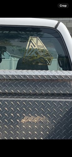 Customer photo review of *LIMITED* GOLD GFP DIAMOND DECAL