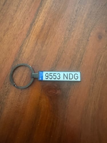 Customer photo review of Kennzeichen Schlüsselanhänger Mini Nummernschild Metall