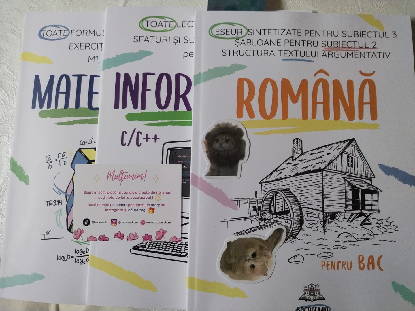 Customer photo review of Pachet Bacalaureat (Română + Matematică + Informatică) Bacademia