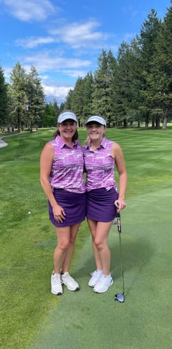 Customer photo review of Custom name amethyst- Women's golf Sleeveless shirt