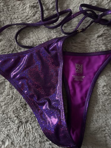 Customer photo review of MIRA THONG BOTTOMS - GRAPE GLITTER