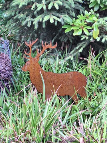 Customer photo review of Gartenstecker Rothirsch