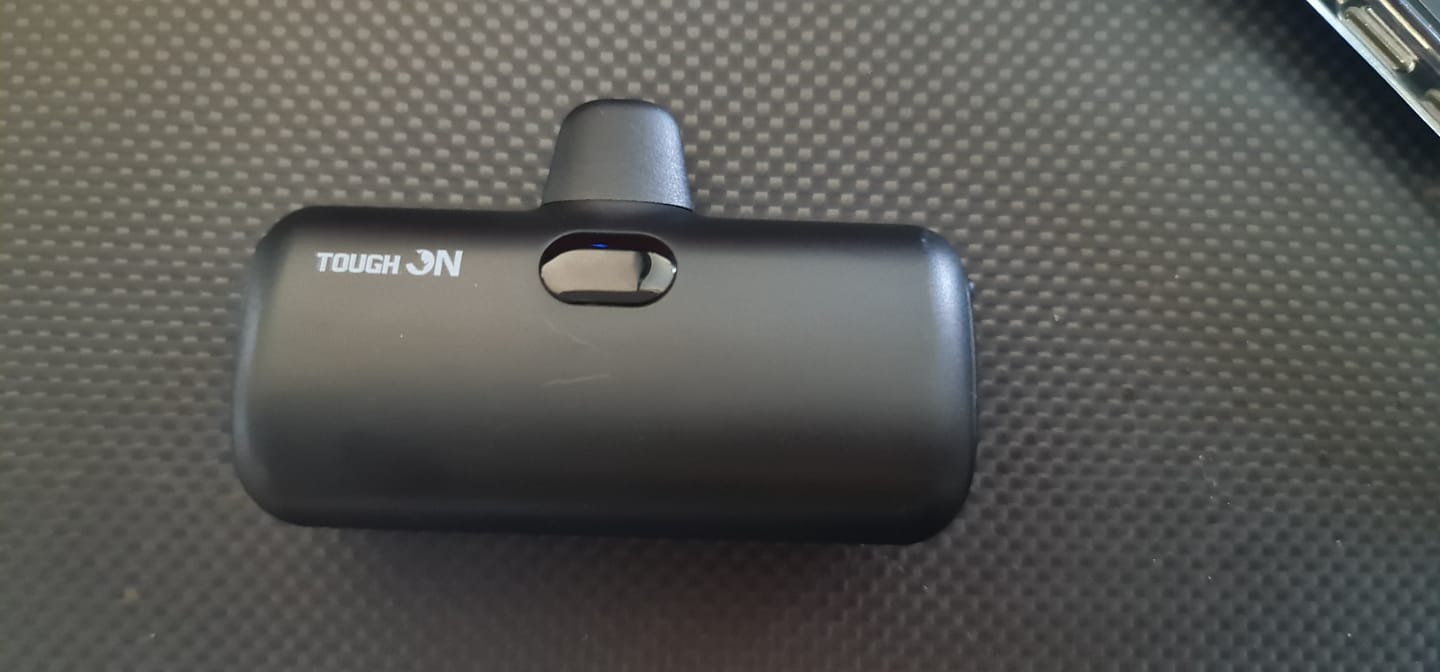 Customer photo review of Tough On Mini Portable Charger 5000mAh Power Bank USB C Charging for Samsung Android iPhone 15 & 16 Series