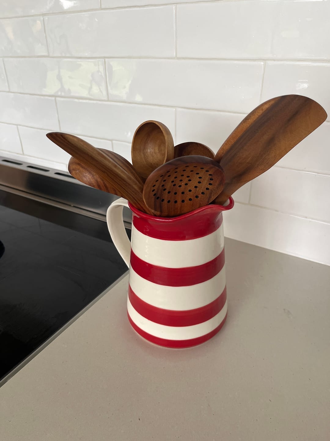 Customer photo review of Natural Teak Wooden Utensil Set - 50% OFF Sale