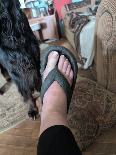 Customer photo review of Cushion Flip Flops - Cloud Slides