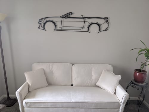 Customer photo review of Camaro Convertible 2018 Detailed Silhouette Metal Wall Art
