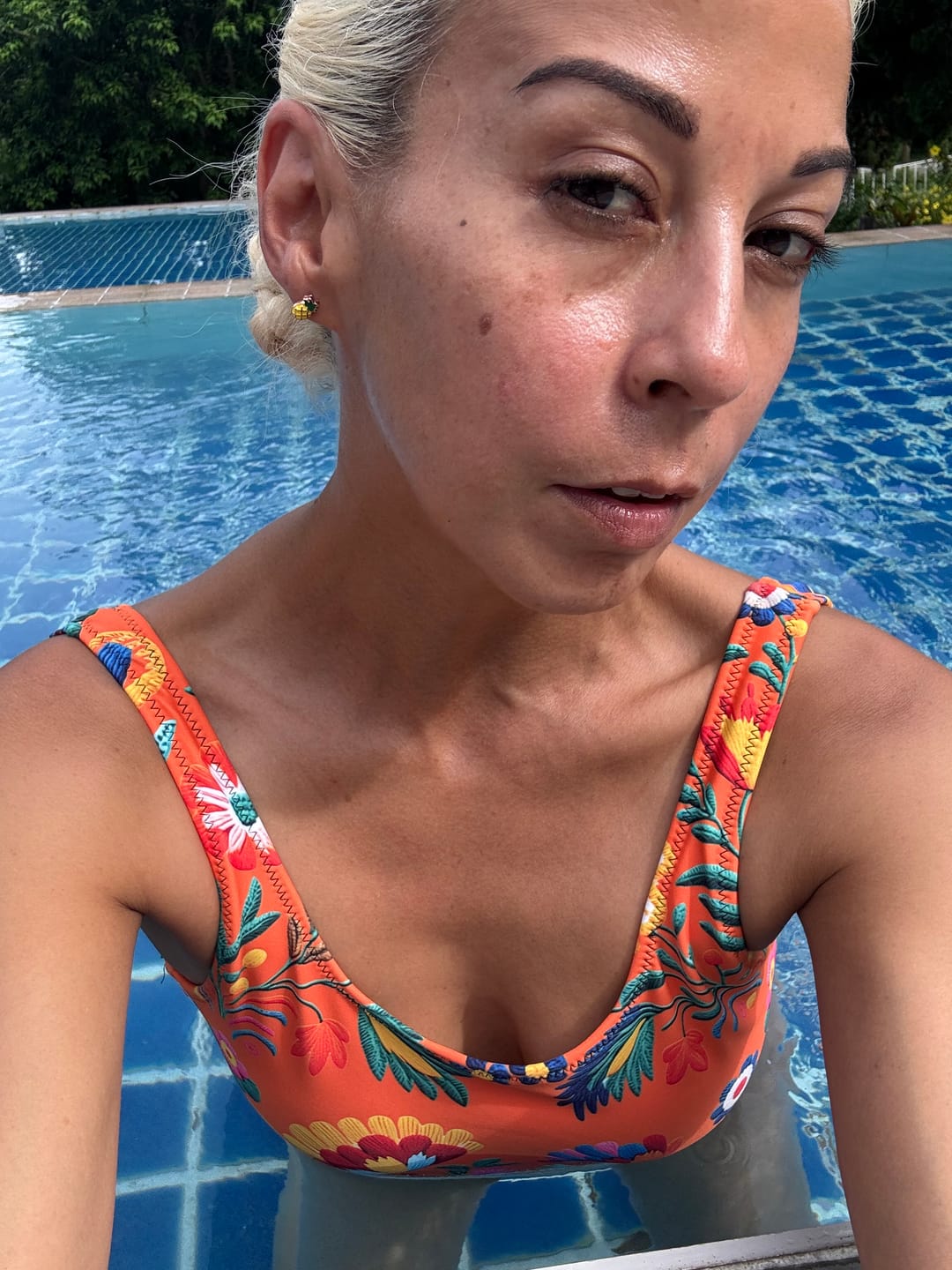 Customer photo review of Tangerine Las Flores - One-Piece Swimsuit