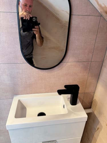 Customer photo review of Hudson Reed Fusion 500mm Vanity Unit & Basin - Compact - Gloss White