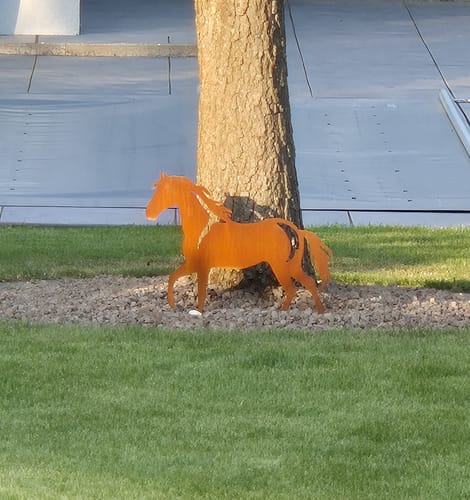 Customer photo review of Gartenstecker Pferd