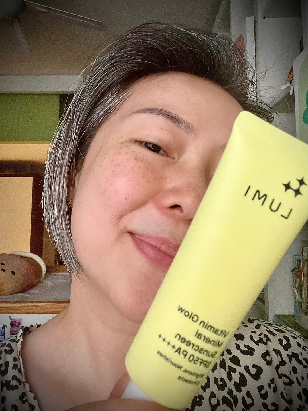 Customer photo review of Vitamin Glow Mineral Sunscreen