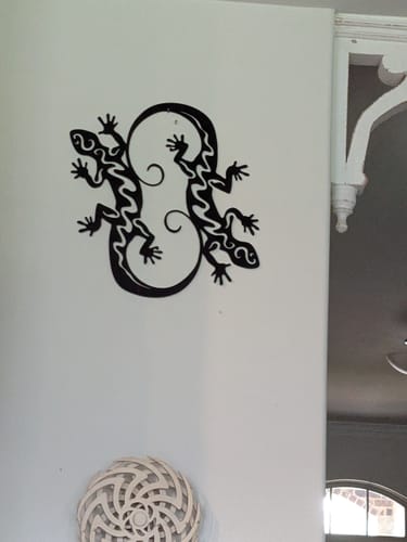 Customer photo review of Twin Geckos Wall Art