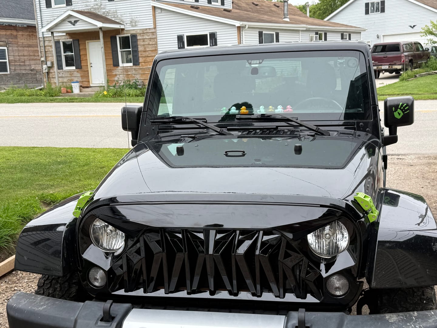 Customer photo review of Shark Grille - Matte Black for 07-18 Wrangler JK