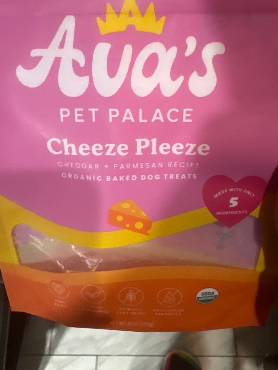 Customer photo review of Organic Baked Dog Treats - Cheeze Pleeze