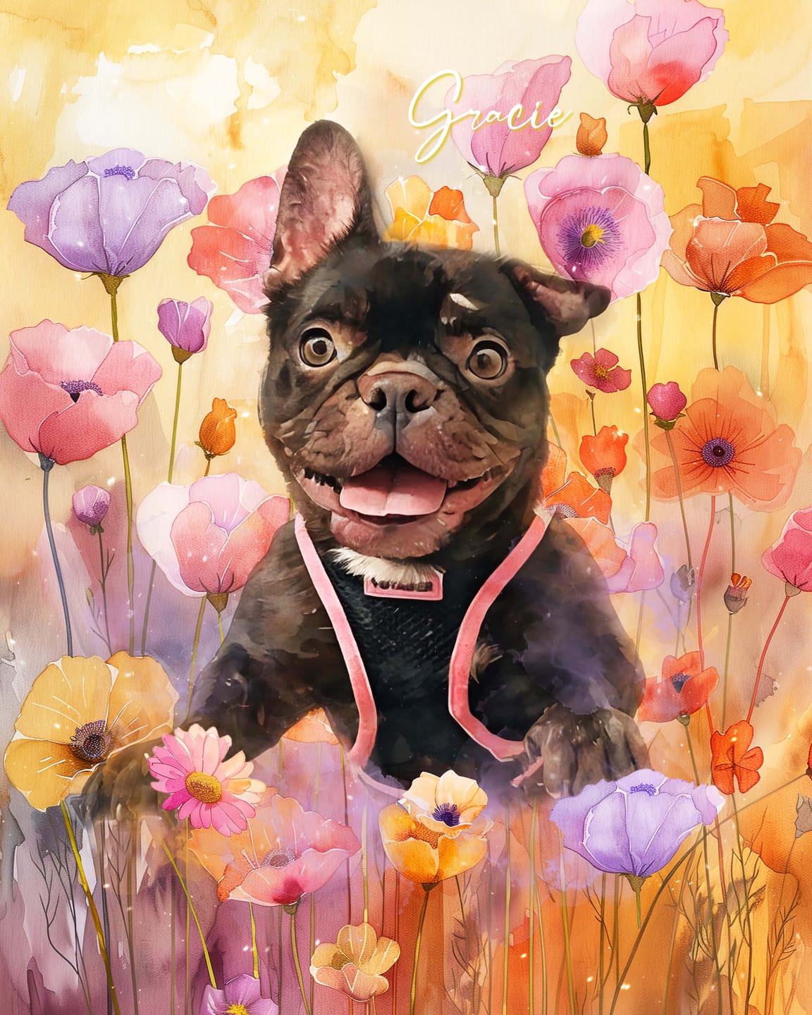 Customer photo review of Custom Watercolor Pet Portrait – BlossomTails