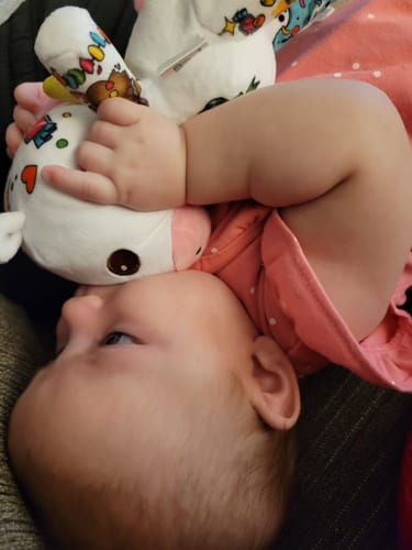Customer photo review of Candy the Unicorn 8-inch Sprout Plushie