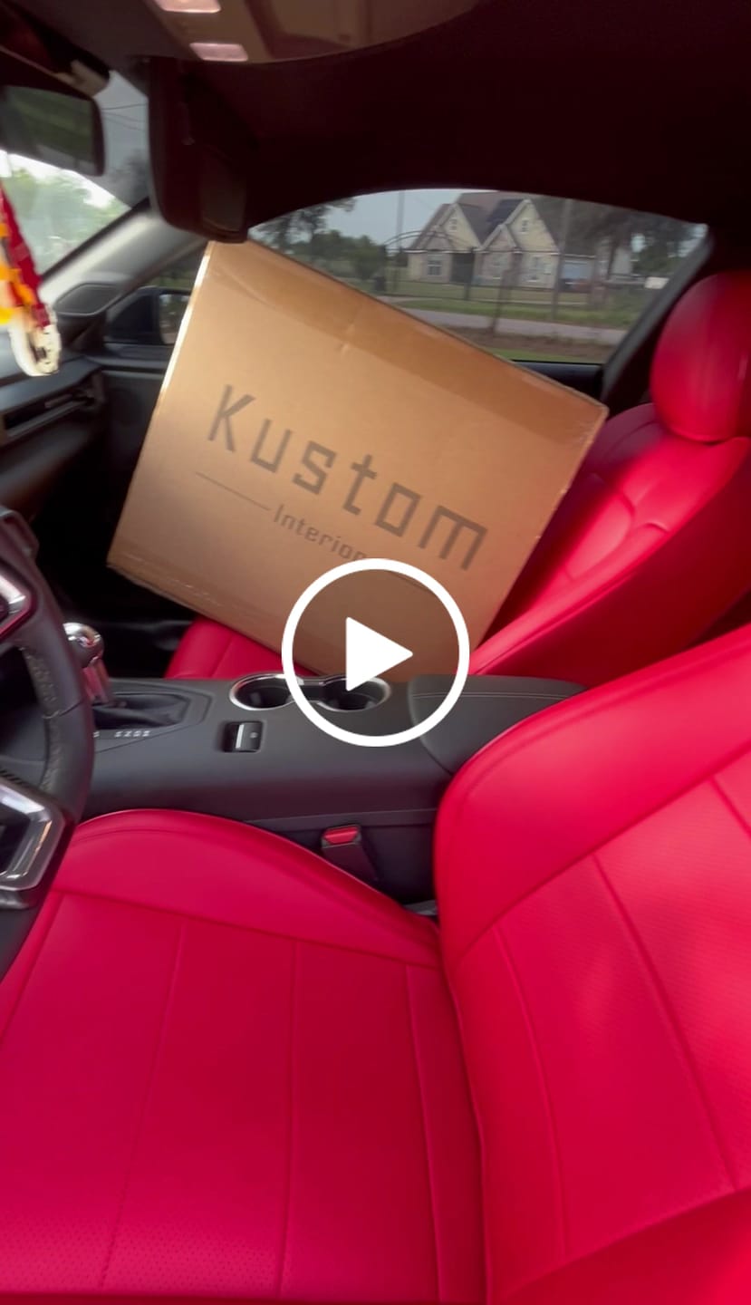 Customer video review of 2015+ Ford Mustang Coupe Custom Leather Seat Covers