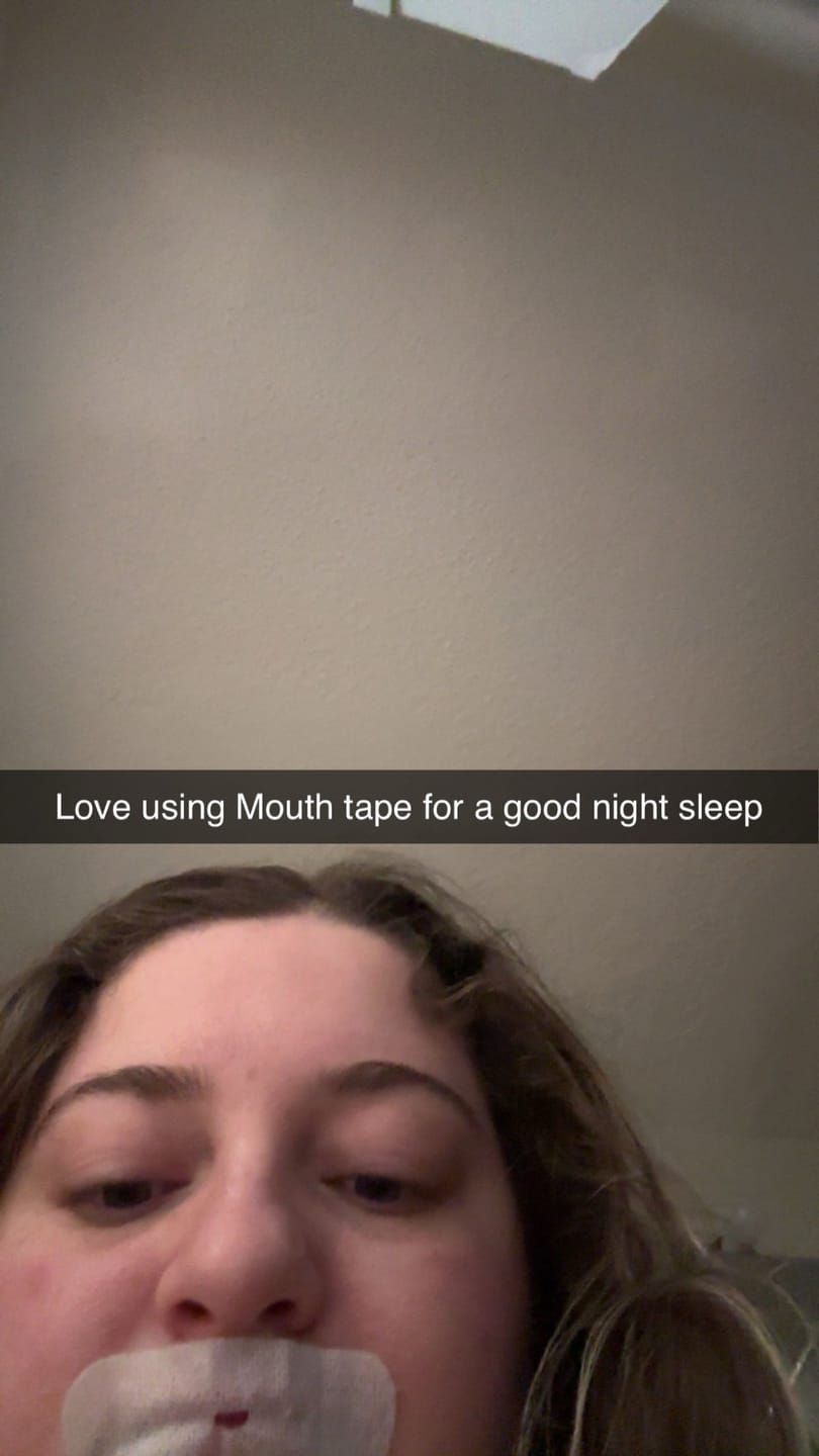 Customer photo review of Non-Vented Mouth Tape