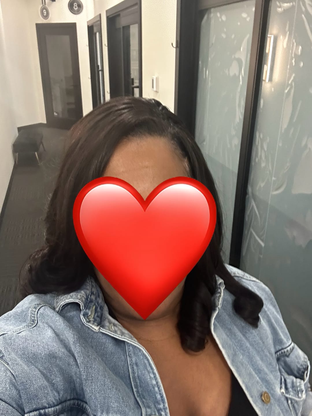 Customer photo review of Human Crochet Hair Extensions Silky Straight